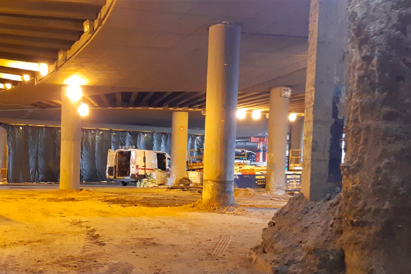 FCC Construcción presents a technical article on the reinforcement of the structure of the overpass of the Cuesta de San Vicente with adhered carbon fibers, within the reform project of Plaza España (Madrid)