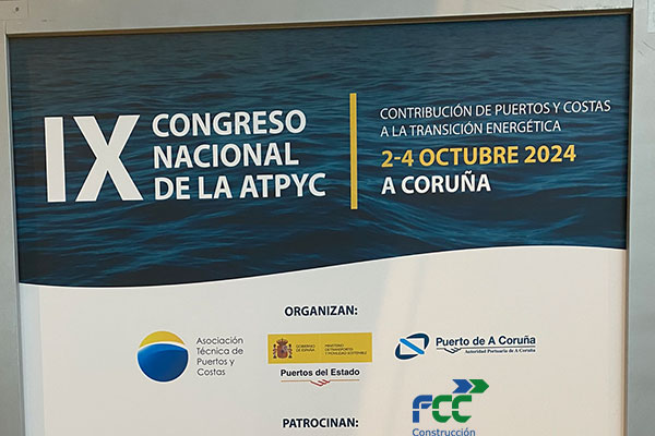 FCC Construcción patrocinador del IX Congreso Nacional de la Asociación Técnica de Puertos y Costas (ATPYC)