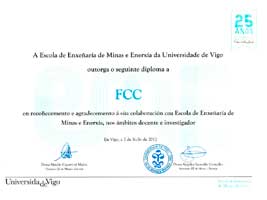 FCC Construcción recibe un reconocimiento por parte de Escuela de Ingeniería de Minas y Energía de Vigo