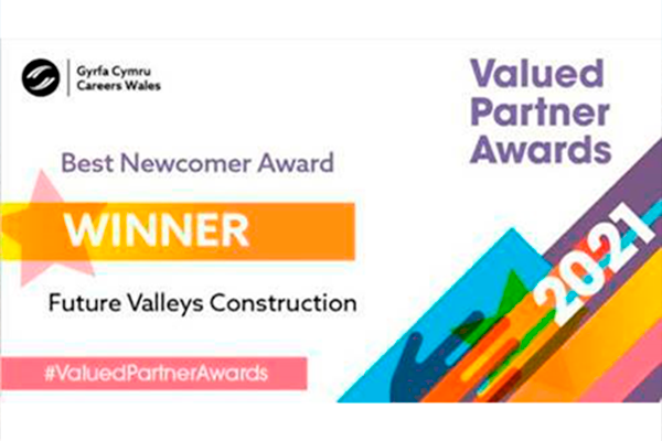The Future Valleys Construction consortium winner of the “Best Newcomer Award” within the Valued Partner Awards