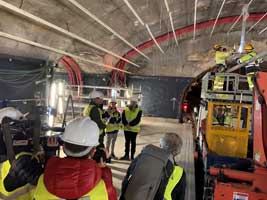 The Minister of Transport, Mobility and Infrastructure of the Comunidad de Madrid visits the Modernization works of the Esperanza metro station, executed by FCC Construcción