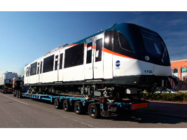 The first train of Line 2 of the Panama Metro arrives, built by FCC Construccion