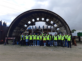 Students of the European University visit the Central Machinery Park of FCC Construcción