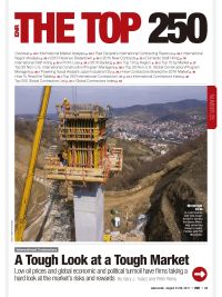 ENR magazine publishes the top 250 contractors ranking
