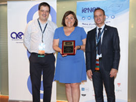 Nuria Gallego, technical director of FCC Industrial, receives the "Best Energy Engineer" award granted by AEE Spain Chapter