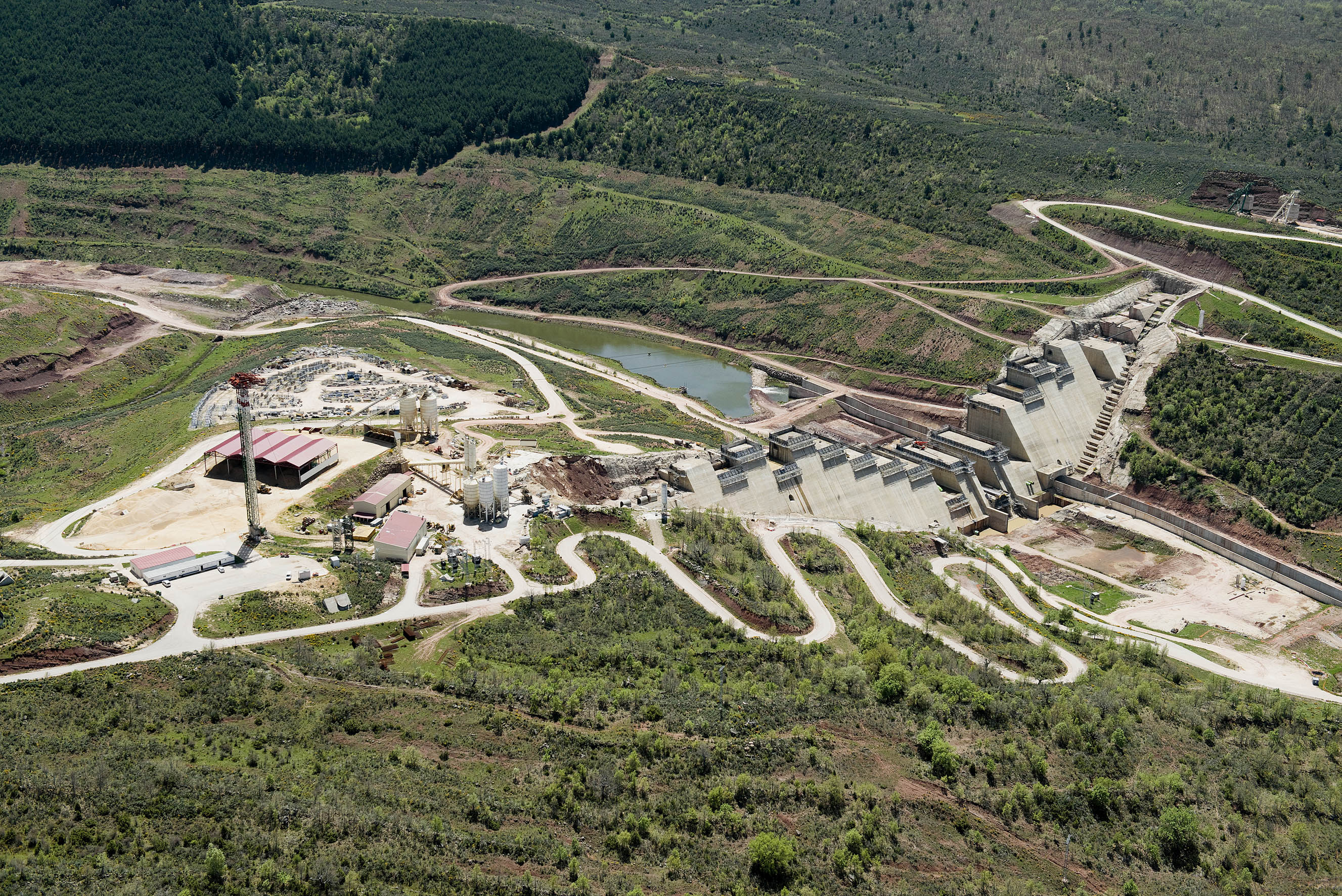 Level of progress on Castrovido dam