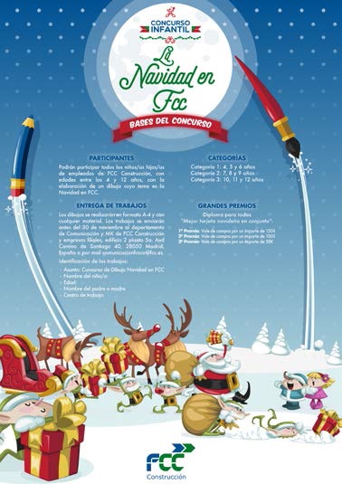 El concurso de dibujo “la Navidad en FCC Construcción” continúa recibiendo las propuestas de los más pequeños