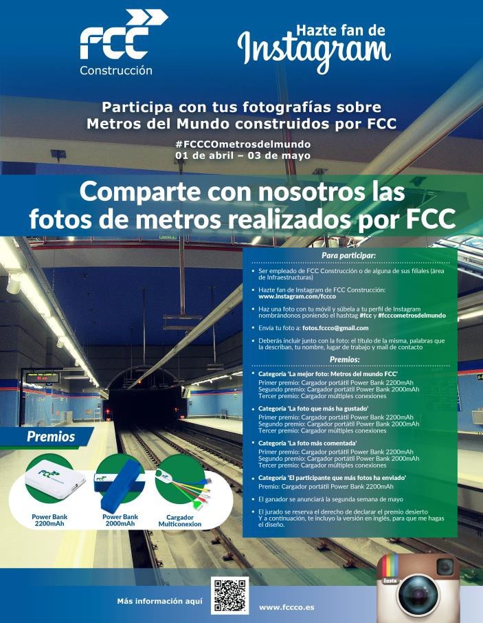 Concluye el último certamen de FCC Construcción en Instagram sobre “Metros del mundo”