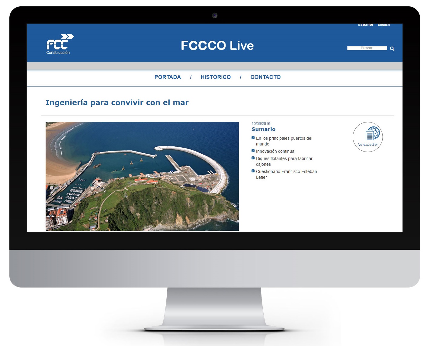 FCC Construcción uploads new post on maritime infrastructure to FCCCO Live under the heading "Engineering to live harmoniously with the sea"