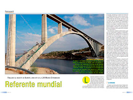 The Ministry of Public Works publishes an article on the Almonte Viaduct, entitled the “Global Benchmark”