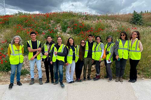 Students from the Polytechnic University of Madrid visit the Los Berrocales housing development project (Madrid)