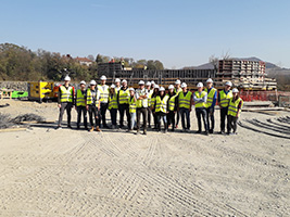 Estudiantes de la Universidad de Transilvania visitan el proyecto ferroviario ejecutado por FCC Construcción en Rumania