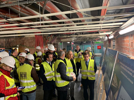 La Consejera de Transportes, Vivienda e Infraestructuras de la Comunidad de Madrid visita las obras de Metro que FCC Construcción y Convensa ejecutan