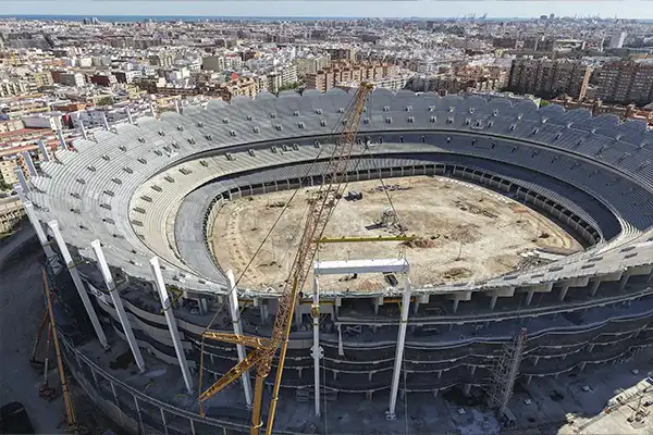 FCC Construcción moves forward with the development of Valencia C.F.'s stadium, NOU MESTALLA