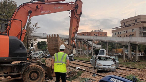 The FCC Group's construction division is collaborating in the work of restoring the services affected by the DANA
