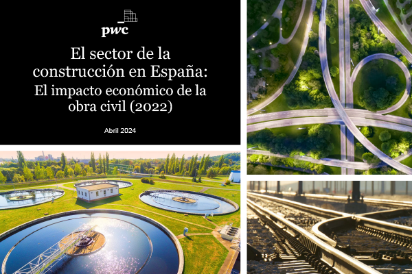 Efecto multiplicador de la obra civil en España: cada millón de euros invertido genera 780.571 euros en PIB, 12 empleos a tiempo completo y 263.366 euros de retorno fiscal