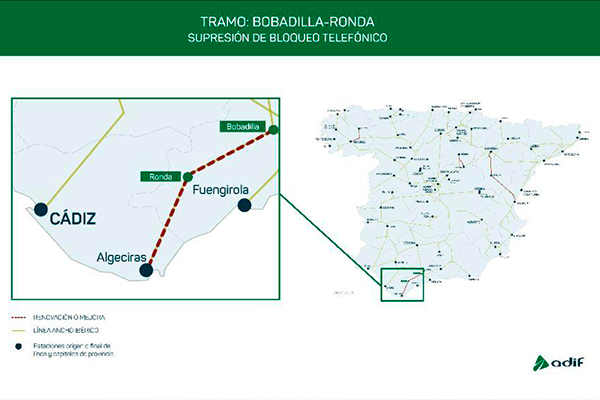 FCC Industrial will implement a Single Track Automatic Block (BAU) system on the Bobadilla-Ronda section (Cádiz)