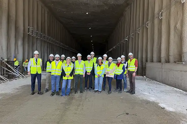 FCC Construcción presents the A-5 (Madrid) underground scheme to a business delegation from the Franco-Spanish Chamber of Commerce