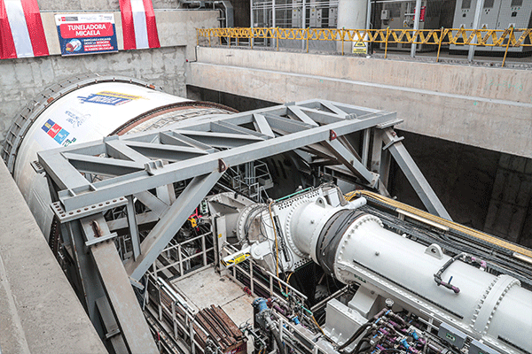 The TBM Micaela begins the excavation works in the Lima Metro (Peru)